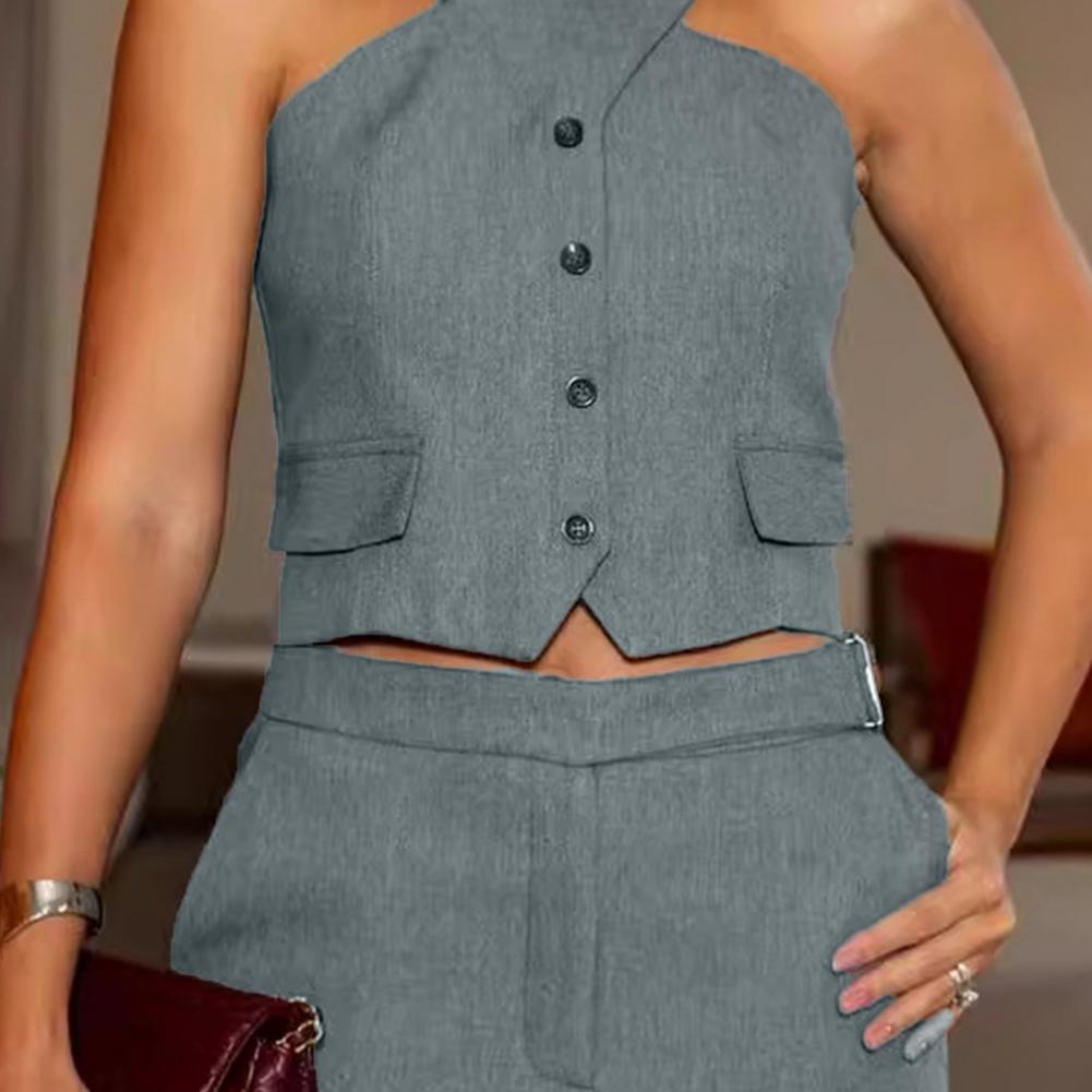 Women'S Fashion Vest Tops - 2 개/대 여성 조끼 스커트 세트