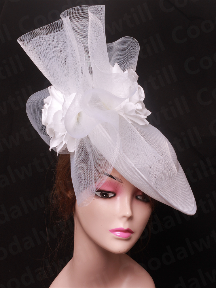 신부 웨딩 메쉬 매혹적인 모자 여성 더비 화이트 헤드  - Women'S Fashion Kentucky Derby 리뷰 및 가격
