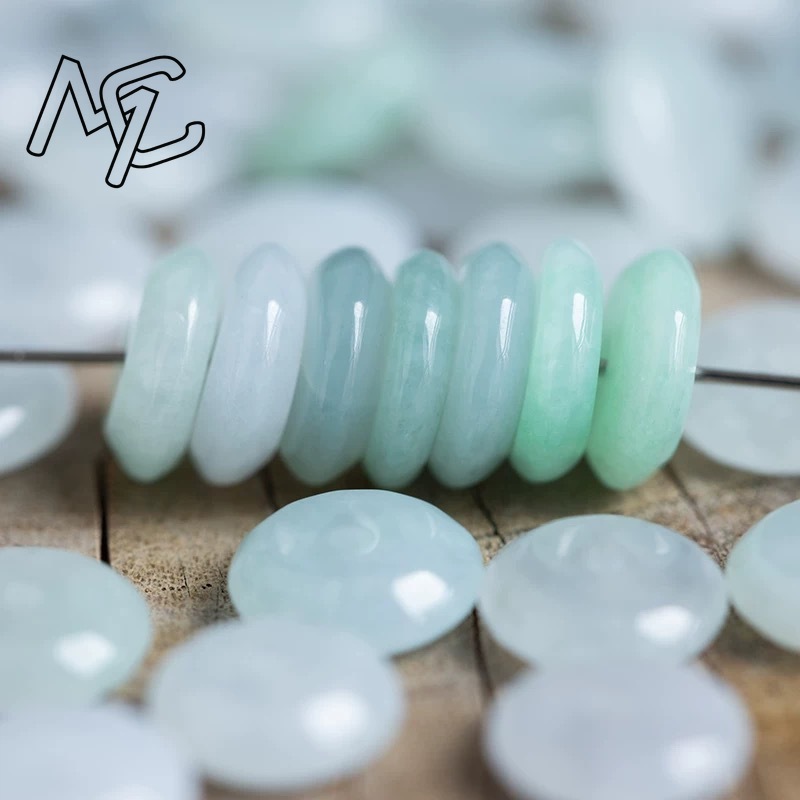 10pcs 천연 에메랄드 화이트 옥 핑 앤 매듭 DIY - Women'S Fashion Jewellery 리뷰 및 가격