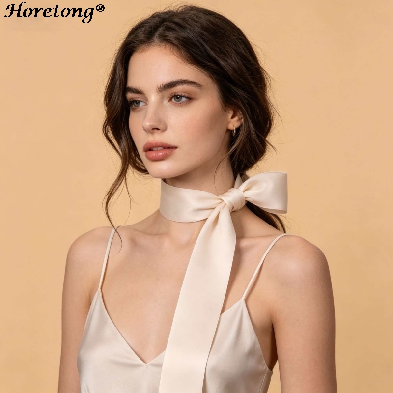호레통 2026 신상 190cm 엑스트라 롱 새틴 스카 - Women Fashion Necktie 리뷰 및 가격