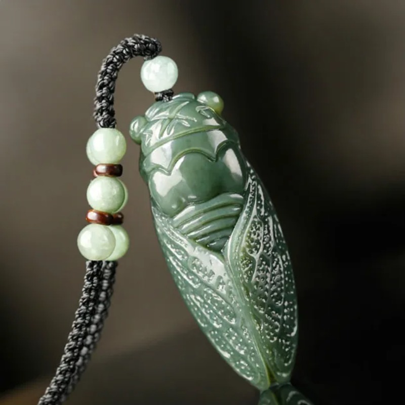 천연 헤티안 옥 매미 펜던트 비즈 목걸이, 매력적인 주 - Women'S Fashion Jewellery 리뷰 및 가격