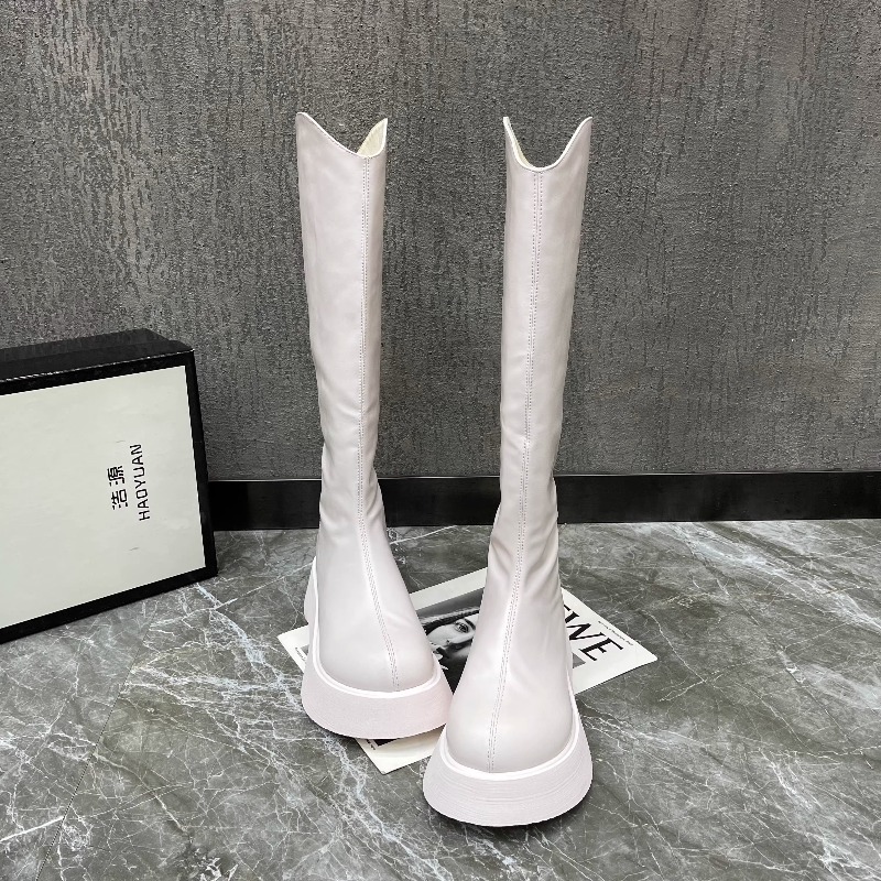 여성용 신상 심플 단색 플랫폼 논슬립 하이 부츠 가을  - Women'S Fashion Knee High Boots 리뷰 및 가격