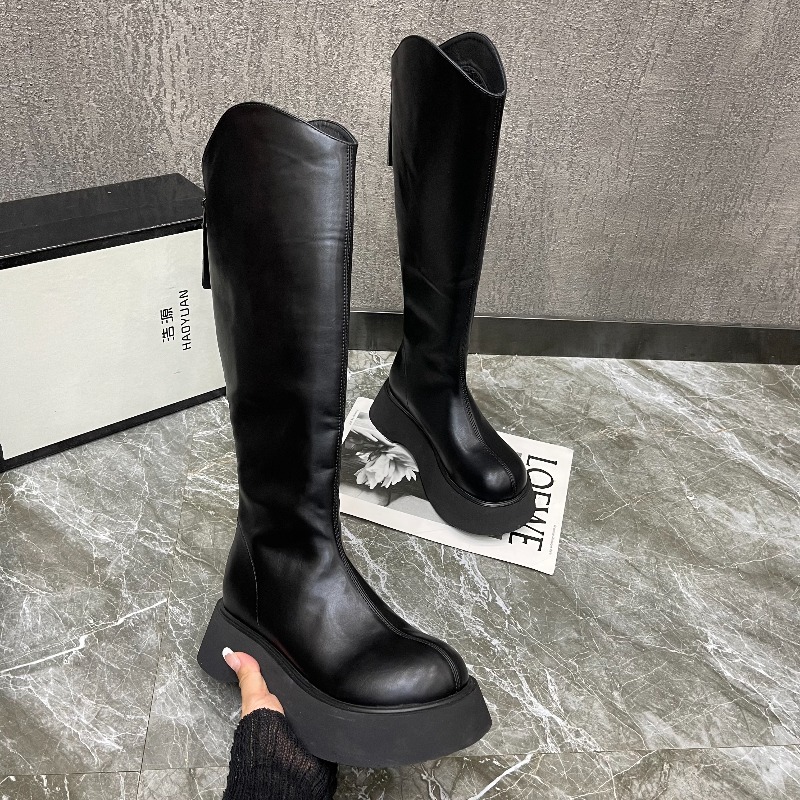 여성용 신상 심플 단색 플랫폼 논슬립 하이 부츠 가을  - Women'S Fashion Knee High Boots 리뷰 및 가격