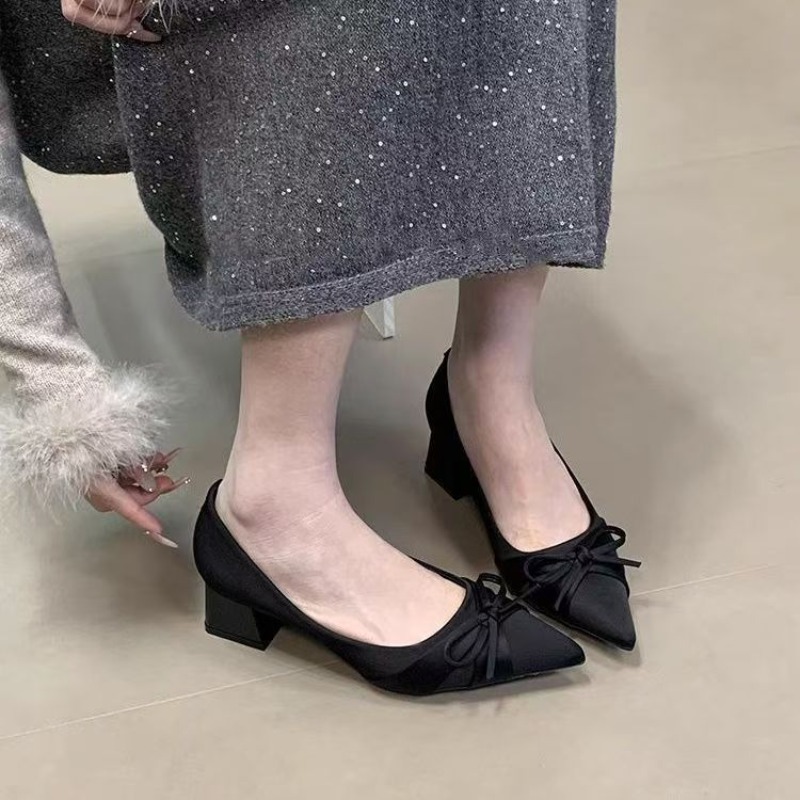 레트로 미드랭스 싱글 슈즈 봄 여름 신상 패션 벨트 버 - Women'S Fashion Shoes 리뷰 및 가격