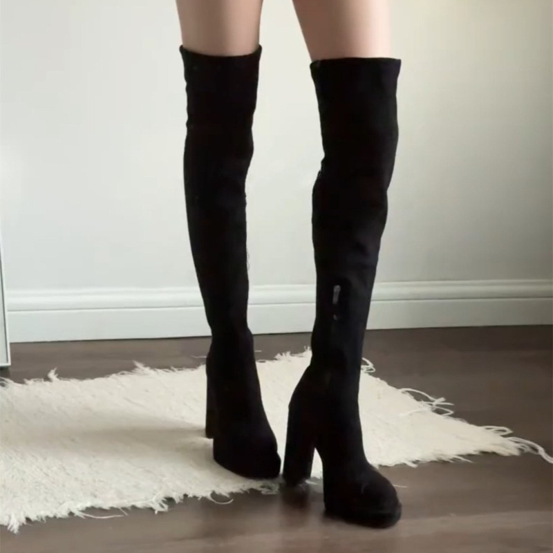 나이트클럽 패션 여성 허벅지까지 오는 부츠 섹시한 두꺼 - Women'S Fashion Knee High Boots 리뷰 및 가격