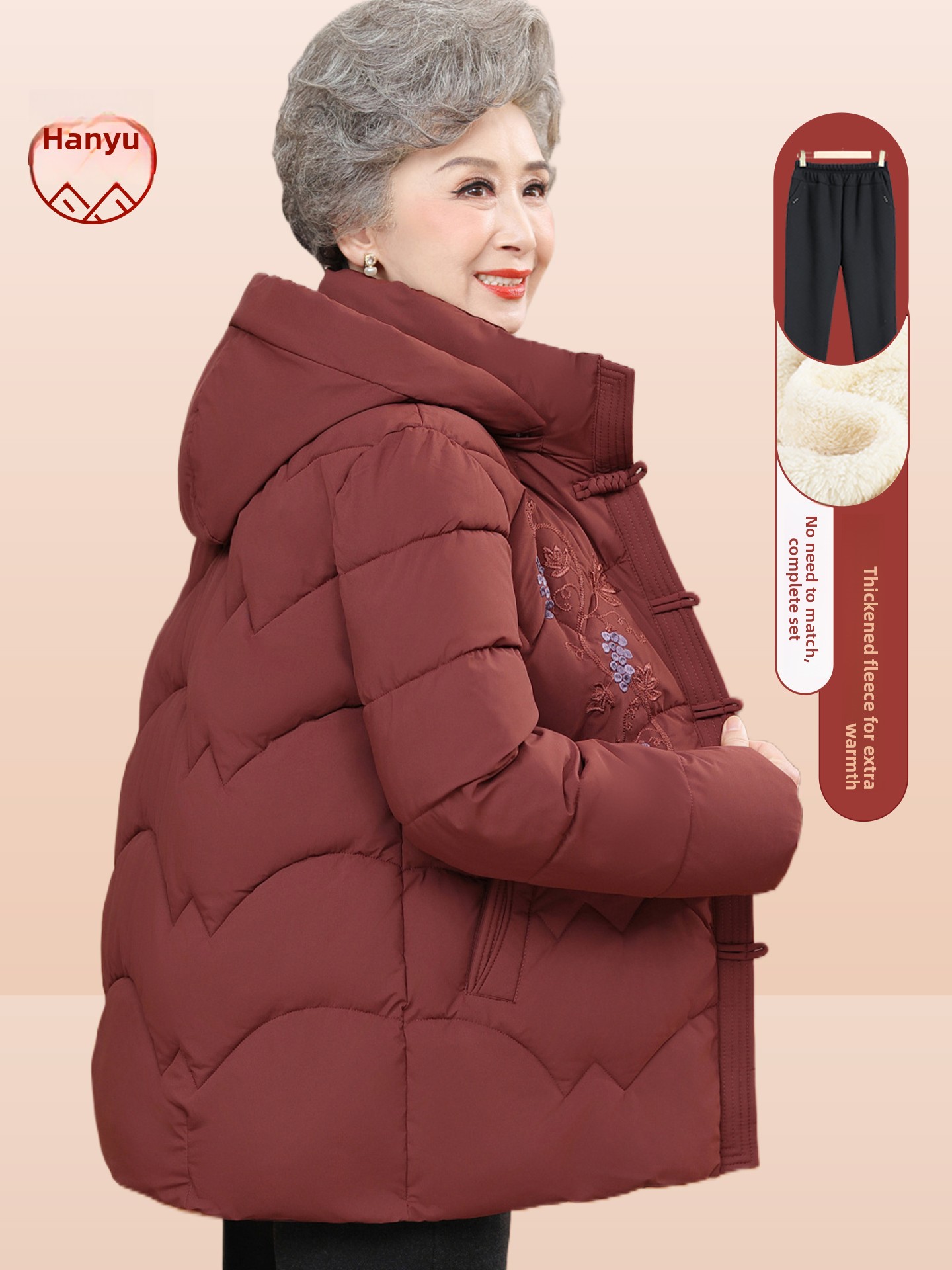 두꺼운 소재에 자수 장식이 들어간 플리스 안감 면 재킷 - Women Fashion Over The Years 리뷰 및 가격