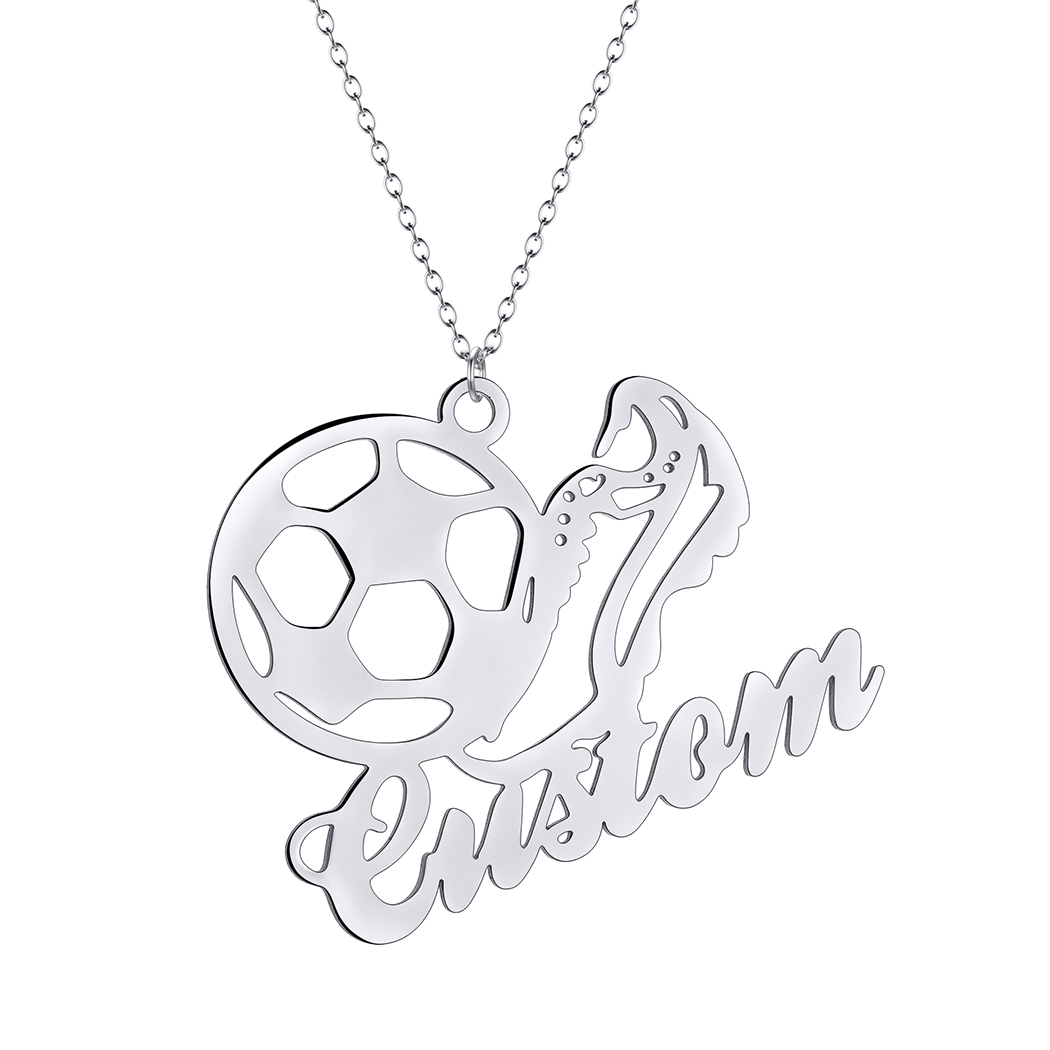 개인화 된 이름 맞춤형 영어 축구 만화 펜던트 목걸이  - Women Fashion Names 리뷰 및 가격