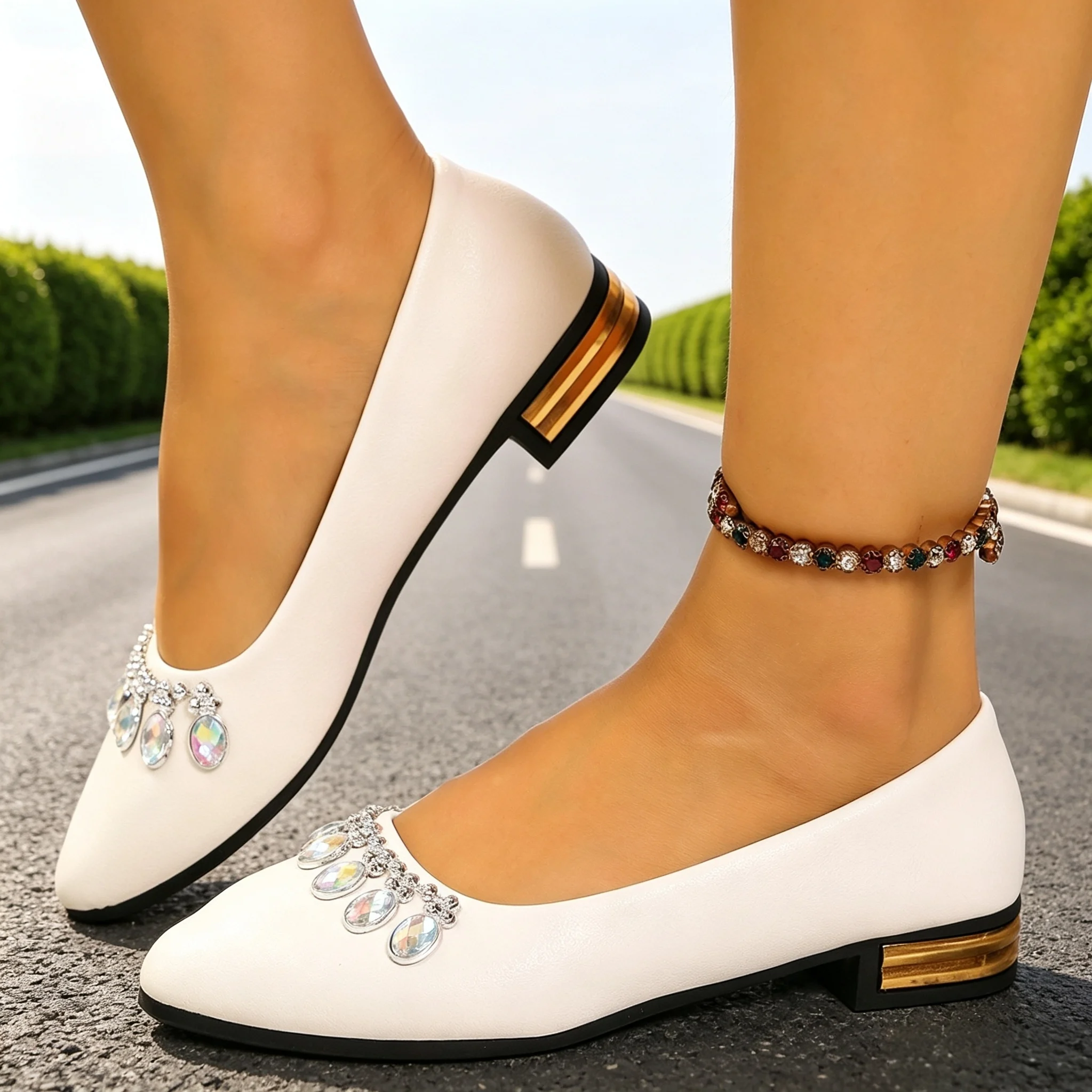 여성 플랫 포인티드 토 발레 슈즈 플러스 사이즈 플랫  - Women'S Fashion Shoes 리뷰 및 가격