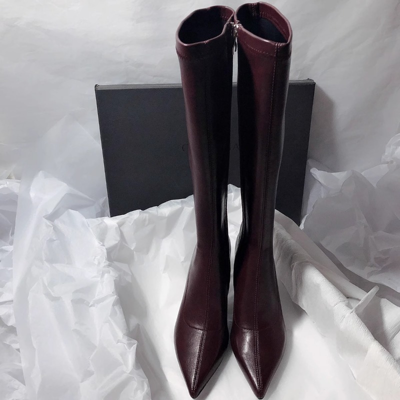 가을 신상 스틸레토 패션 부츠, 여성용 뾰족코, 옆면  - Women'S Fashion Knee High Boots 리뷰 및 가격