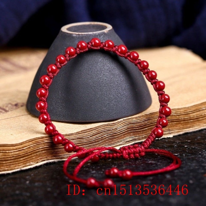 사용자 정의 자연 붉은 진사 6mm 비즈 팔찌 옥 라운 - Women'S Fashion Jewellery 리뷰 및 가격