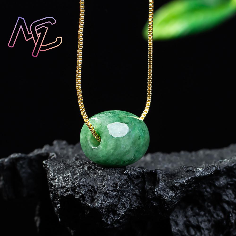 천연 진짜 옥 구슬 펜던트 미얀마 제이드 목걸이 디자이 - Women'S Fashion Jewellery 리뷰 및 가격