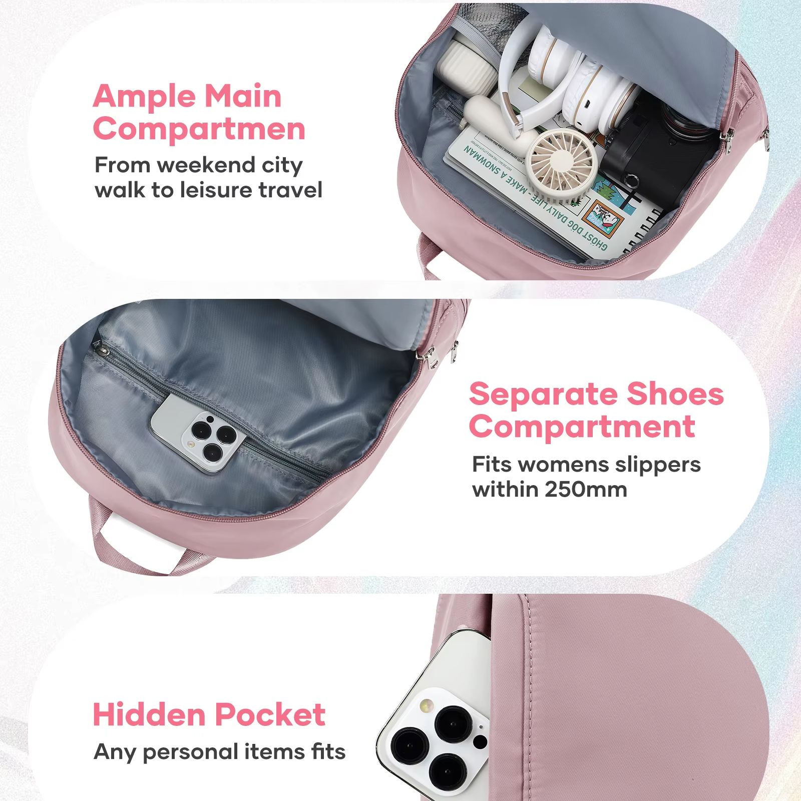 여성용 가방, 신발 수납공간이 있는 소형 스포츠 백팩, - Women'S Fashion Shoes 리뷰 및 가격