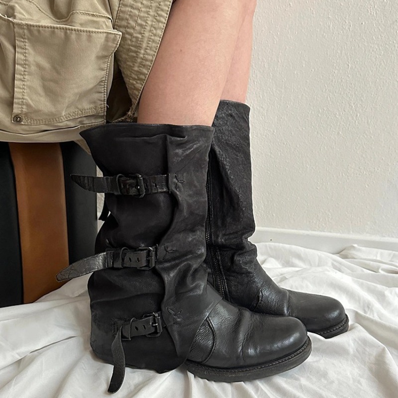 클래식 여성 신발 레트로 럭셔리 정품 가죽 나이트 부츠 - Women'S Fashion Knee High Boots 리뷰 및 가격