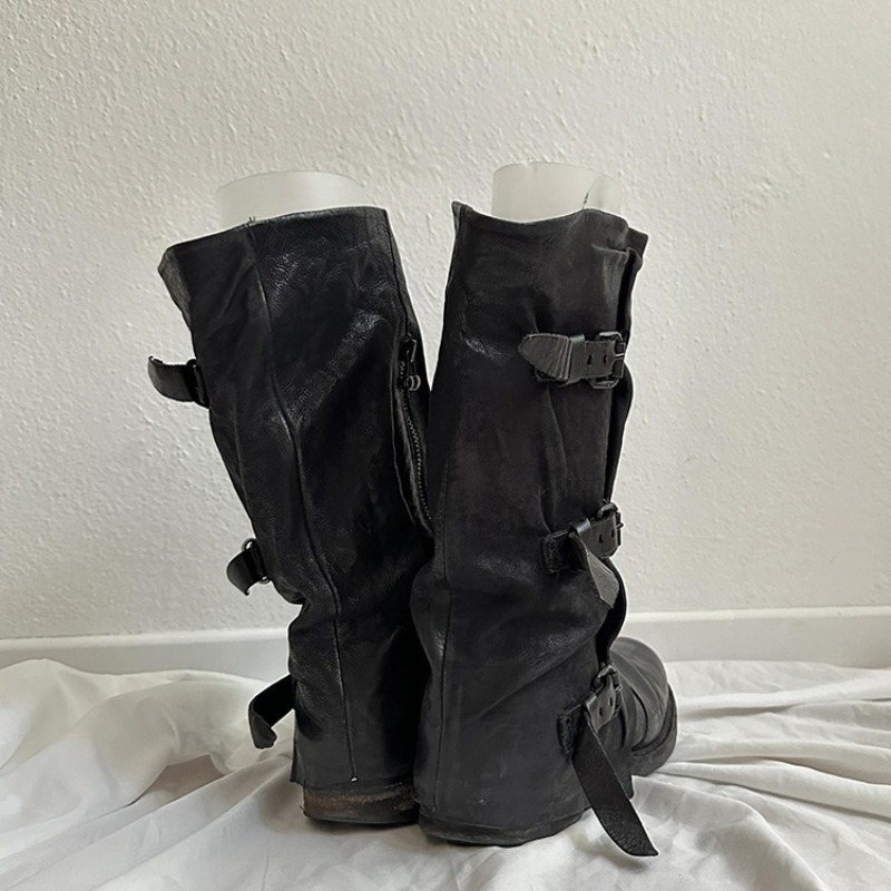 클래식 여성 신발 레트로 럭셔리 정품 가죽 나이트 부츠 - Women'S Fashion Knee High Boots 리뷰 및 가격